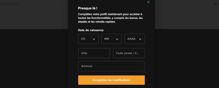 Superlines Casino création compte