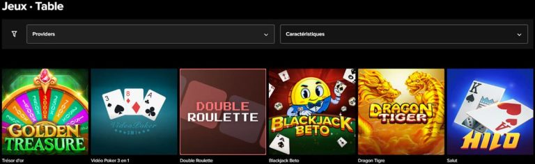 Superlines Casino jeux table